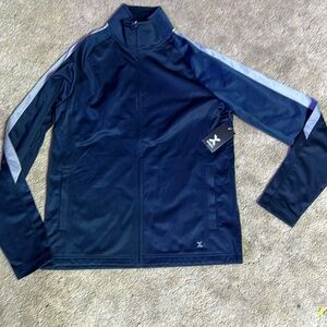 BNWT Xersion men’s navy & gray zip up jacket/top size small